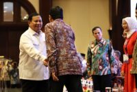 Capres Koalisi Indonesia Maju (KIM) Prabowo Subianto menghadiri Seminar Nasional Kebangsaan Bersama 1000 Guru, Rektor & Cendekiawan di Jakarta. (Dok. Tim Media Prabowo)