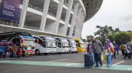 Peningkatan Penumpang Angkutan Umum pada Mudik Lebaran 2024. (Dok. tribratanews.polri.go.id)


